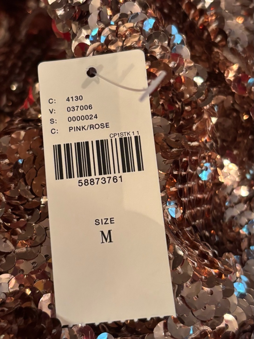 Rose Gold Sequin Tiered Maxi Dress - Picture 4 of 7